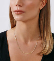 "14K Gold Miami Cuban Chain Necklace Collection for Women and Men - Various Sizes Available"