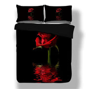 3D Pink Rose Duvet Cover Set Luxury Floral Double Queen King Size Bedding Set Single Twin Full Bed Cover for Marriage Girl Women