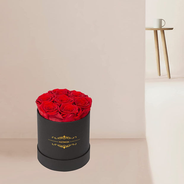 "Everlasting Love: Luxury Preserved Roses in a Box - Lasts Up to 3 Years! Perfect Valentine's Day Gift for Her (Red)"