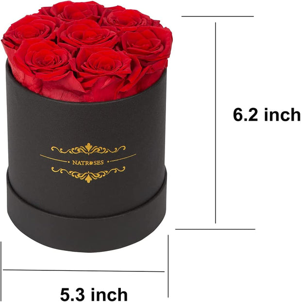 "Everlasting Love: Luxury Preserved Roses in a Box - Lasts Up to 3 Years! Perfect Valentine's Day Gift for Her (Red)"