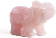 Carved Healing Crystals Gemstones Elephant Statue Figurine Collectible Decor 1.5 Inches