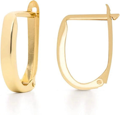 14K Solid Gold Huggie Hoop Earrings for Women, 2.5Mm Wide with Hinged Closure, Hypoallergenic, – Flat Polished Gold Huggie Earrings 14K Real Gold for Women and Men