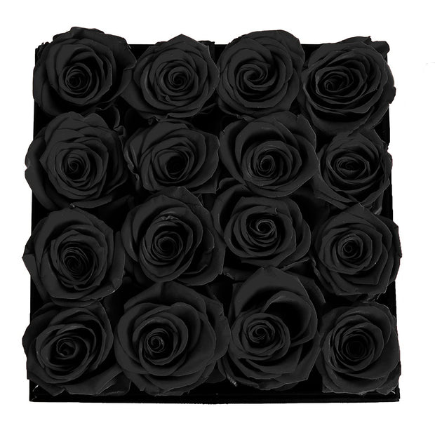 Luxury Preserved Roses in a Box, Black Real Roses Valentines Day Gifts for Her, Birthday Gifts for Women, for Wife