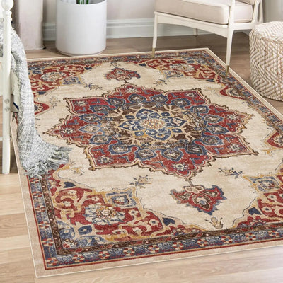 Boho Area Rug (1 Piece), Floor Mat, Bohemian Non-Slip Living Room Mat, Floor Rug, Living Room Rug, Indoor Mat, Home Decor, Room Decor, Christmas Party Supplies, Christmas Decorations