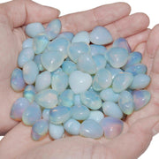 Healing Crystal 0.5 Inch Opalite Carved Worry Stone Chakra Reiki Balancing(Pack of 10)