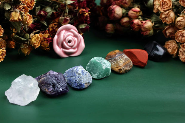 Chakra Stones & Healing Crystals Set，Chakra Crystal Ball for Healing, Meditation, Chakra Balance or Ritual (Ball-14 Pcs)