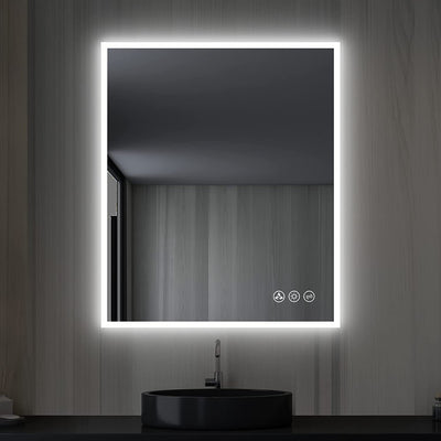 30"X36" Led Bathroom Mirror with Antifog, Dimmer, Adjustable Color Temperature, Smart Bathroom Led Mirror (30", Rectangular)