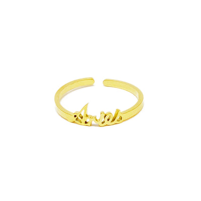 Scripted Zodiac Ring