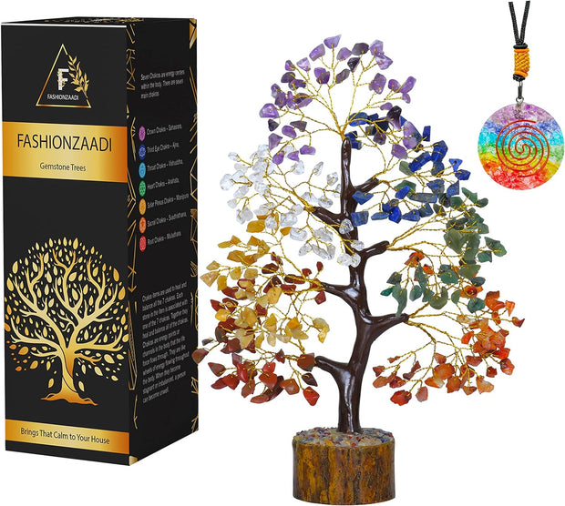 Crystal Tree of Life - Feng Shui Tree - Office Gifts - 7 Chakra Tree - Spiritual Items - Chakra Gifts - Energy Crystals - Spiritual Trees - Crystals - Gem Tree - House Warming Gifts New Home Women