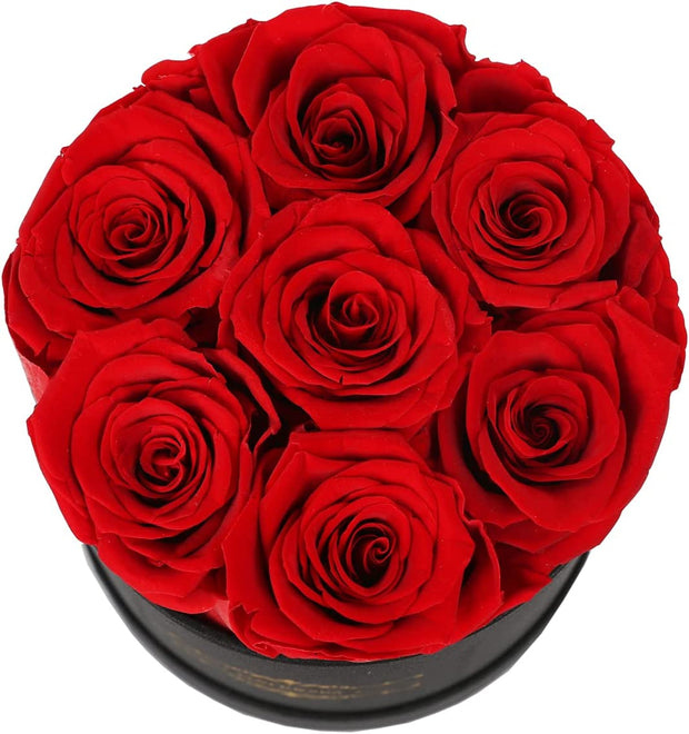 "Everlasting Love: Luxury Preserved Roses in a Box - Lasts Up to 3 Years! Perfect Valentine's Day Gift for Her (Red)"