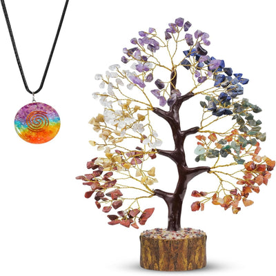 Crystal Tree of Life - Feng Shui Tree - Office Gifts - 7 Chakra Tree - Spiritual Items - Chakra Gifts - Energy Crystals - Spiritual Trees - Crystals - Gem Tree - House Warming Gifts New Home Women