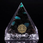 Healing Crystals Chakra Hematite Emf Protection Orgone Pyramid Reiki Energy Meditation Negative Ion Generator Pyramid